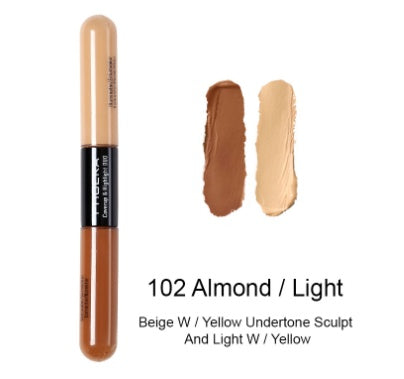 Double-Head Natural Color Brightening Liquid Concealer — Buildable Coverage, Brightening & Blendable | 5 Shades — Prime Trend Market