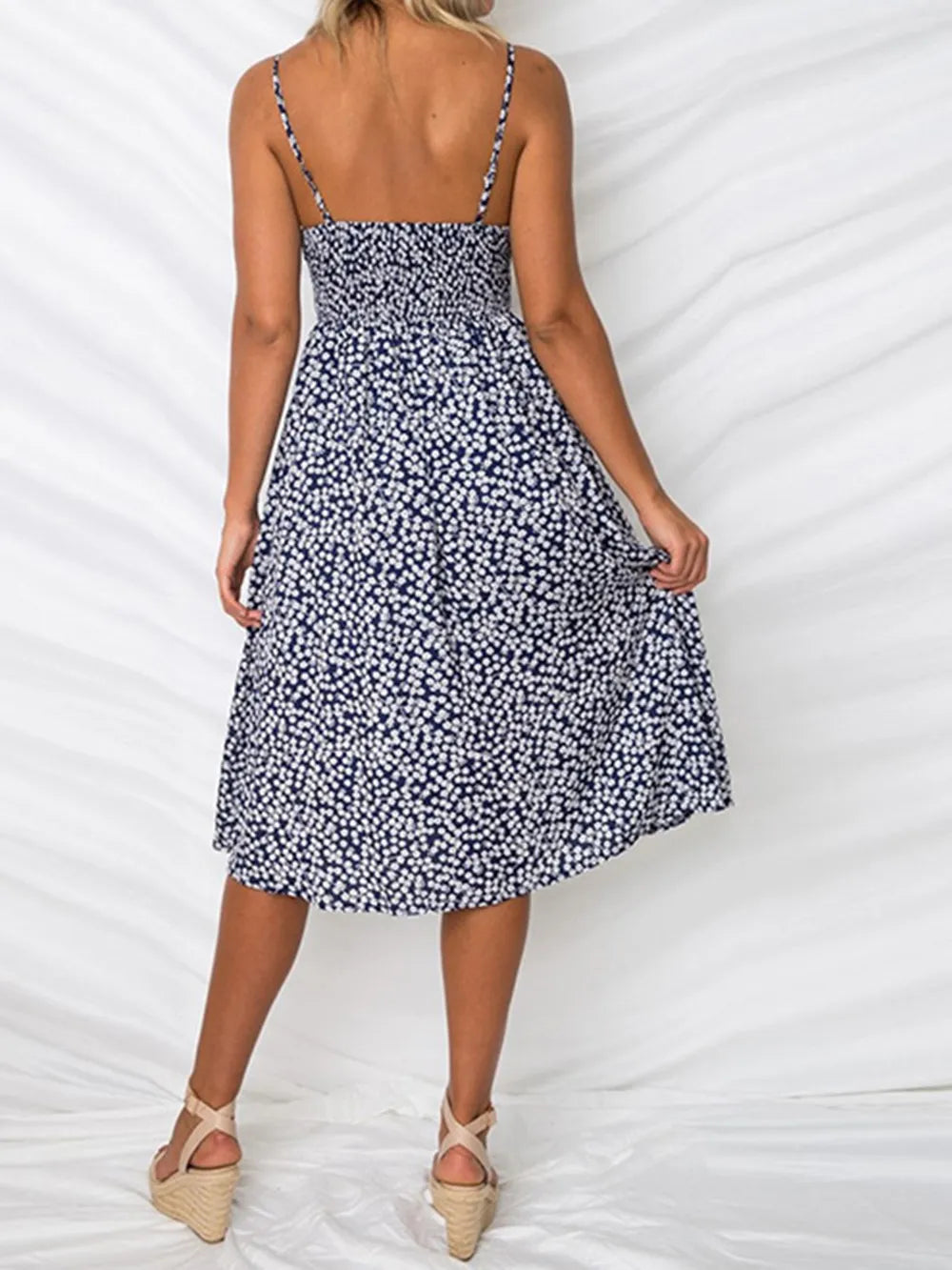 Sweetheart Tie-Front Cutout Cami Dress