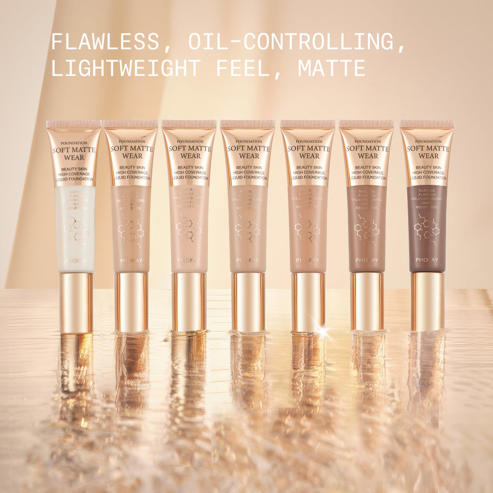 Full Coverage Foundation — Oil-Controlling, Lightweight & Flawless | 10 Shades — Prime Trend Market