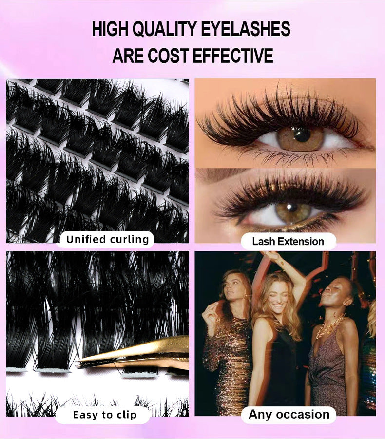 DIY Lash Extension Kit — 280pcs Individual Lash Clusters | D Curl, Thick Volume, Natural Look — Prime Trend Market