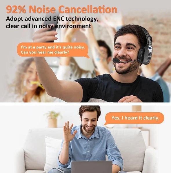Pro Trucker Bluetooth 5.2 Headset | Noise Cancelling Mic | Wireless Single-Ear — Eliza & Tuan