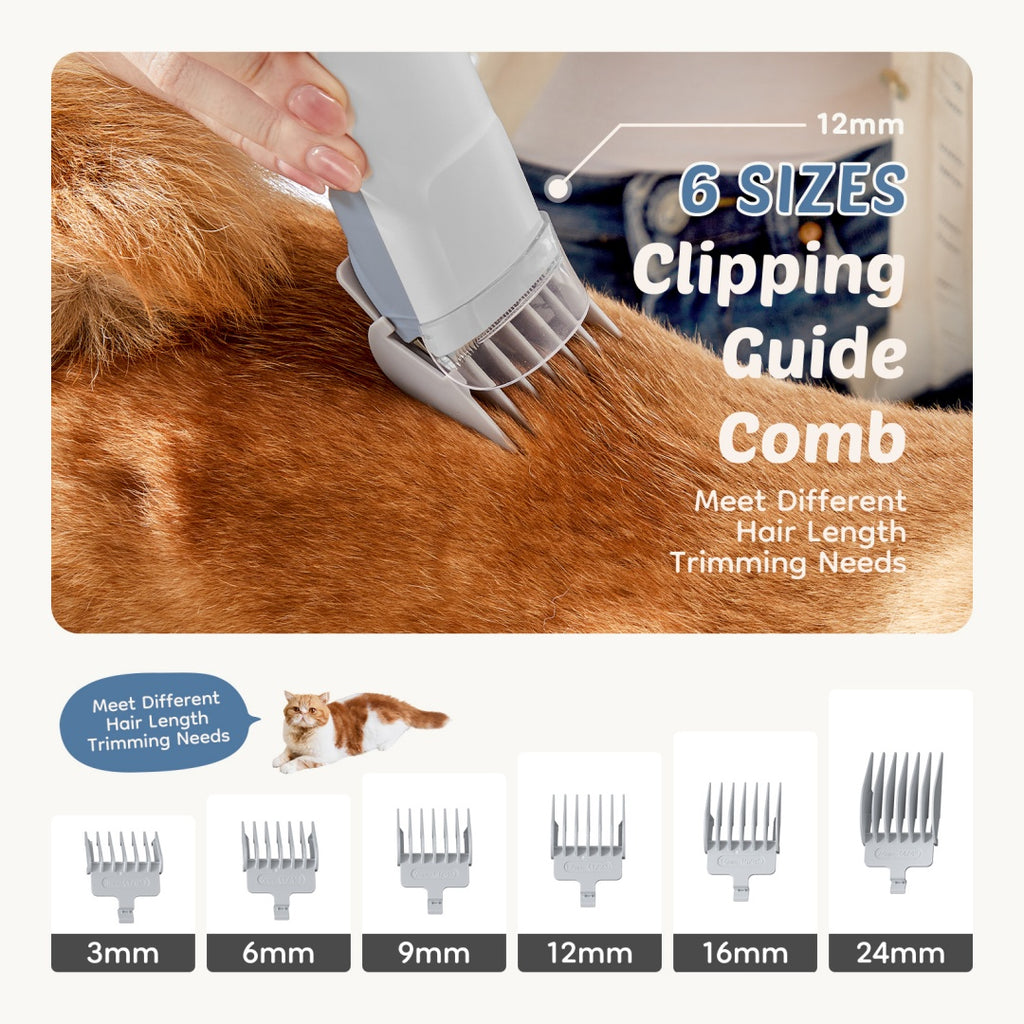 Professional Dog Grooming Clipper & Vacuum Kit | 2.5L Suction Cup, 3 Modes, 5 Tools, Low Noise | Cordless Pet Hair Trimmer — Prime Trend Market