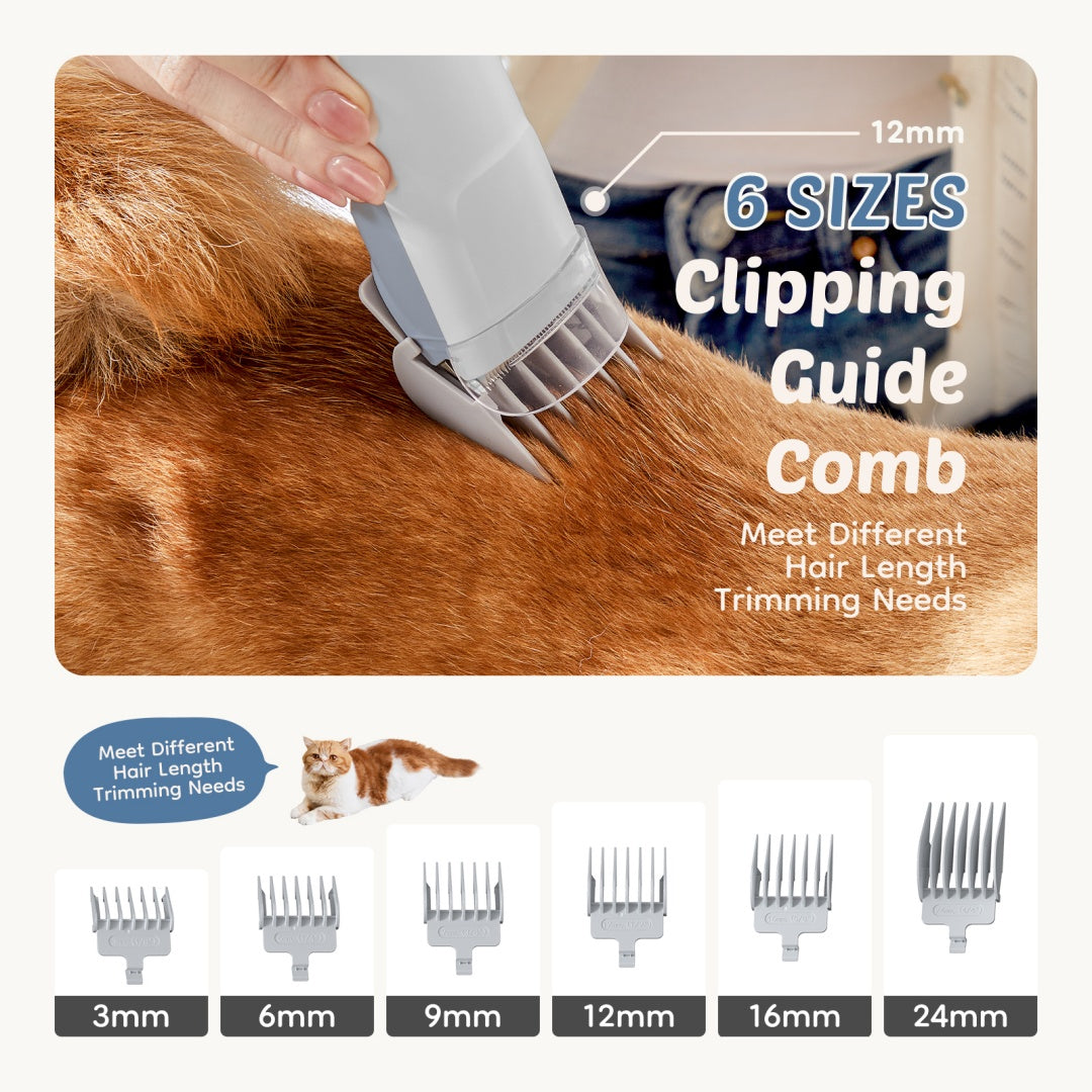 Professional Dog Grooming Clipper & Vacuum Kit | 2.5L Suction Cup, 3 Modes, 5 Tools, Low Noise | Cordless Pet Hair Trimmer — Prime Trend Market