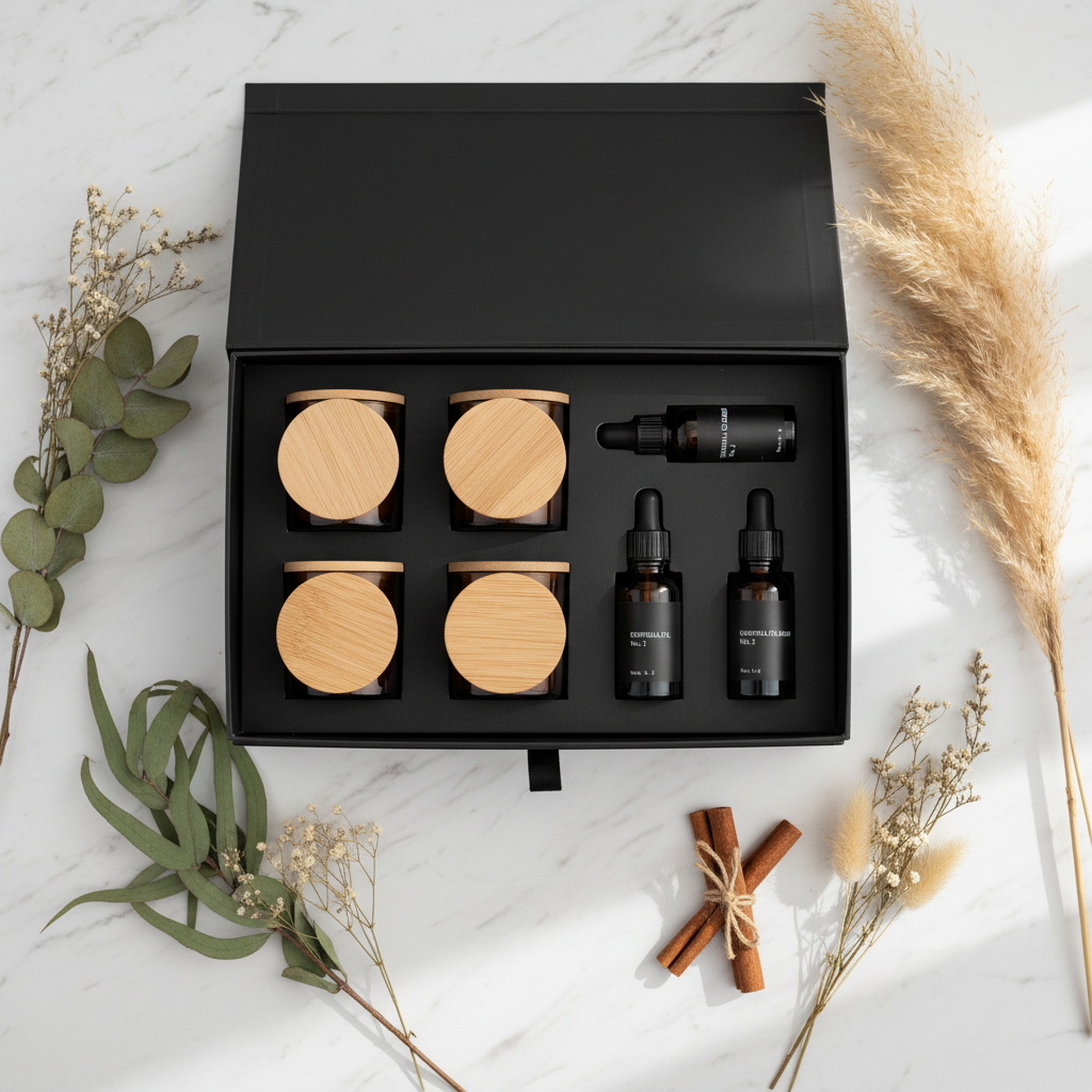 Candle Flat Lay