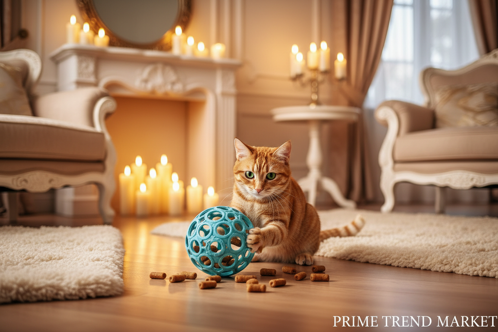 PawTreat 3-in-1 Rope Squeaky Leaking Food Ball Toy – Interactive Treat Dispenser for Cats & Dogs — Prime Trend Market