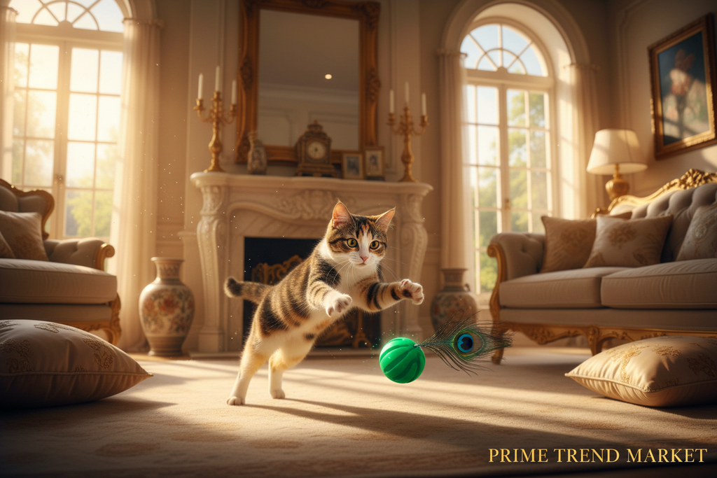 PawBounce High Elastic Jumping Ball Cat Toy – Interactive Colorful Rubber Ball for Cats & Dogs | 3 Colors — Prime Trend Market