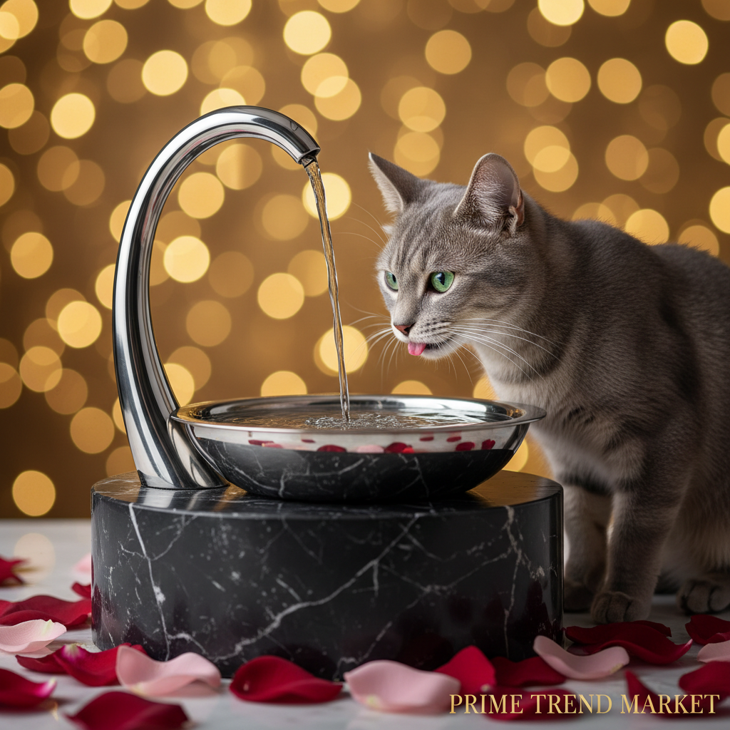 Luxury Stainless Steel Smart Cat Water Feeder — Auto-Flow Induction Fountain with Filter — Prime Trend Market