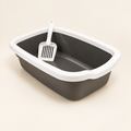 Cat litter box with shovel