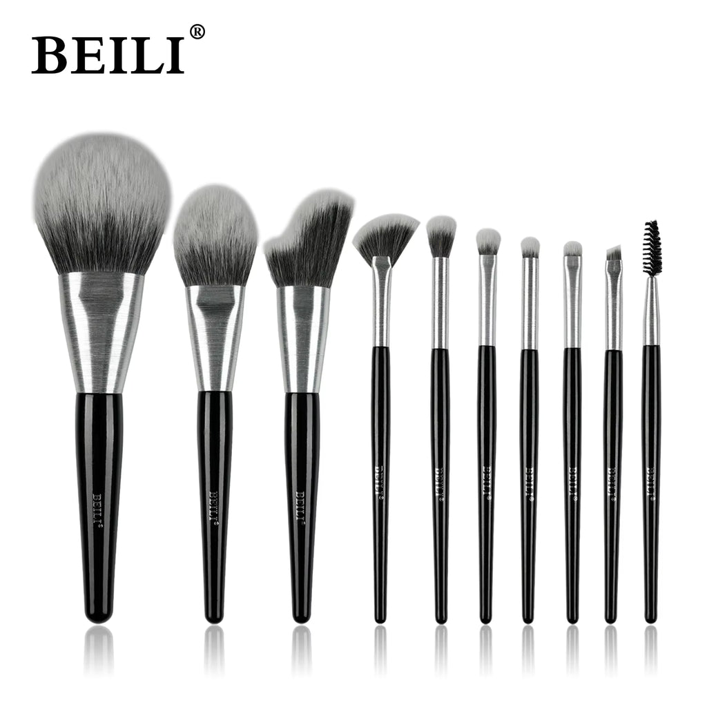 10-Piece Rose Gold Luxury Vegan Makeup Brush Set — Contour & Blush Brushes — Prime Trend Market