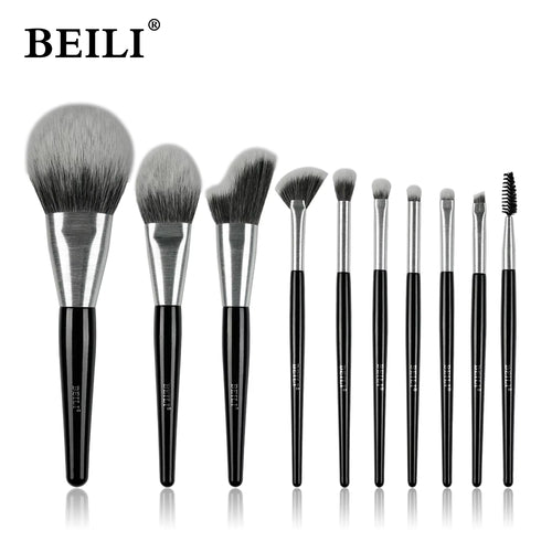10-Piece Rose Gold Luxury Vegan Makeup Brush Set — Contour & Blush Brushes — Prime Trend Market