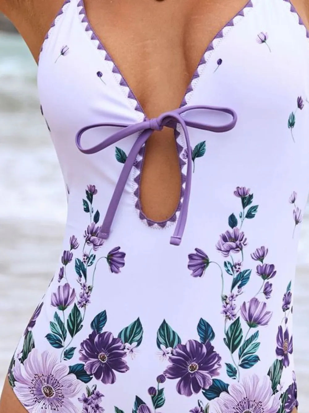 Floral One-Piece Swimsuit & Cover-Up Set