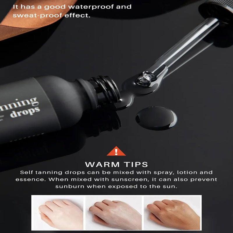 Natural Self Tanning Drops with Hyaluronic Acid — Sunless Bronzing Glow for Face & Body | Streak-Free, No Orange Hues (30ml) — Prime Trend Market