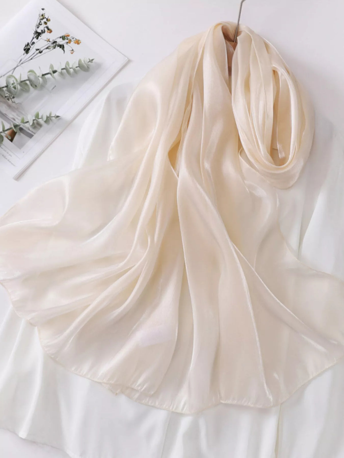 Solid-Color Polyester Organza Scarf