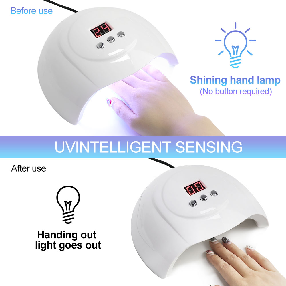 UV LED Nail Lamp – 24 LED 2-in-1 Gel Polish Dryer with 3 Timers & LCD Display — Prime Trend Market