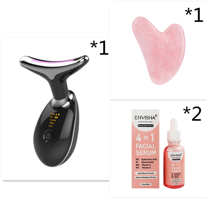 EMS Thermal Neck & Face Lifting Massager | LED Photon Microcurrent Wrinkle Remover — Prime Trend Market