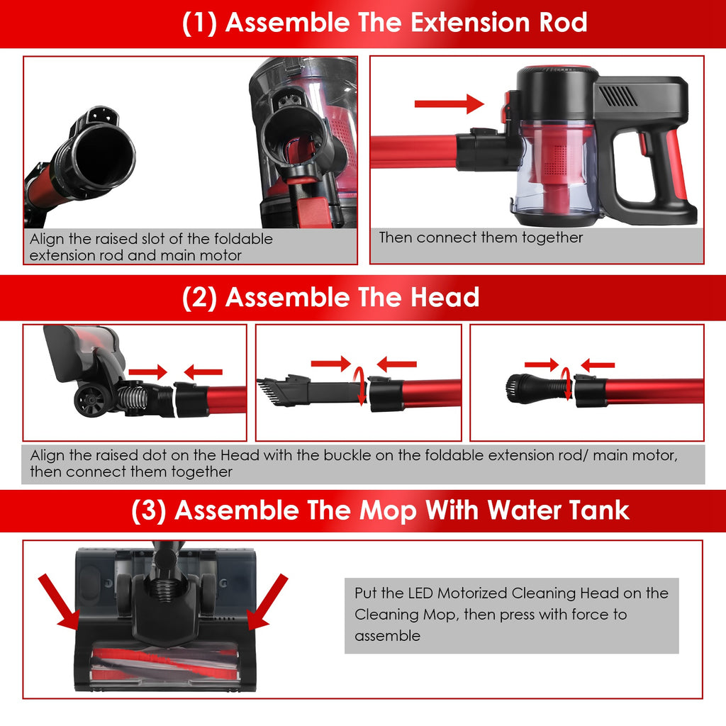 VacuElite™ Cordless 4-in-1 Stick Vacuum & Mop — 12000Pa, LED Light, 180° Foldable, 30-Min Runtime — Eliza & Tuan
