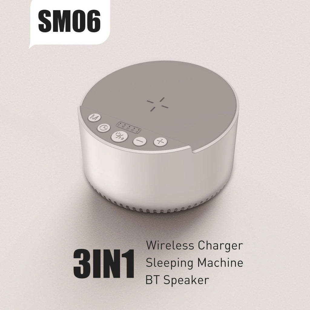 3-in-1 Smart White Noise Bluetooth Speaker & 15W Wireless Charger | Sleep Sounds, Music & Fast Charging — Eliza & Tuan