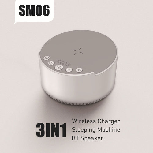 3-in-1 Smart White Noise Bluetooth Speaker & 15W Wireless Charger | Sleep Sounds, Music & Fast Charging — Eliza & Tuan