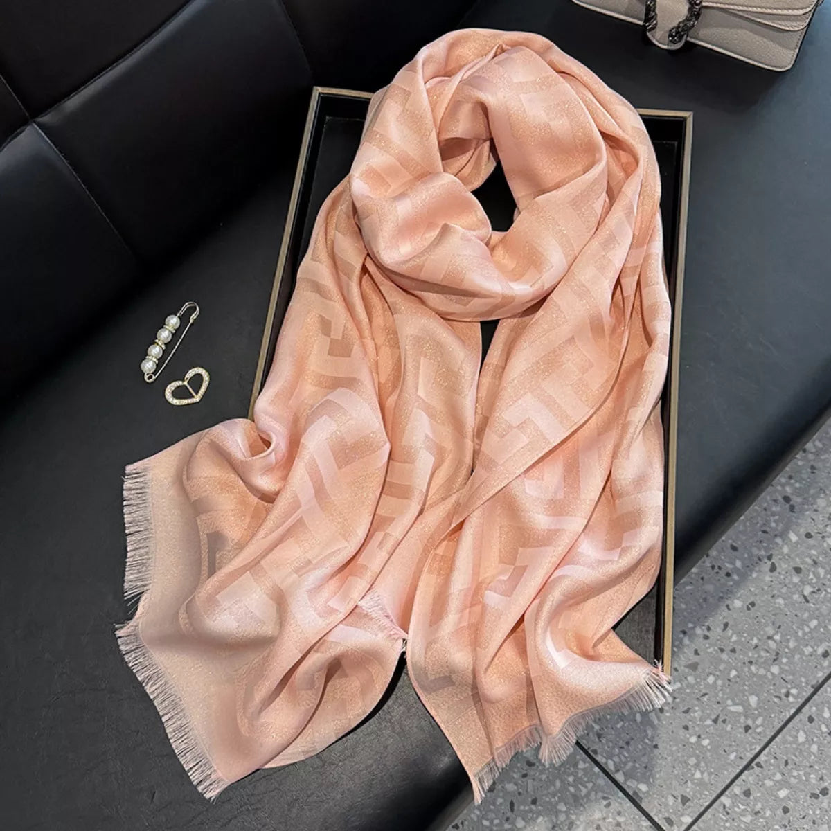 Polyester Raw-Hem Scarf