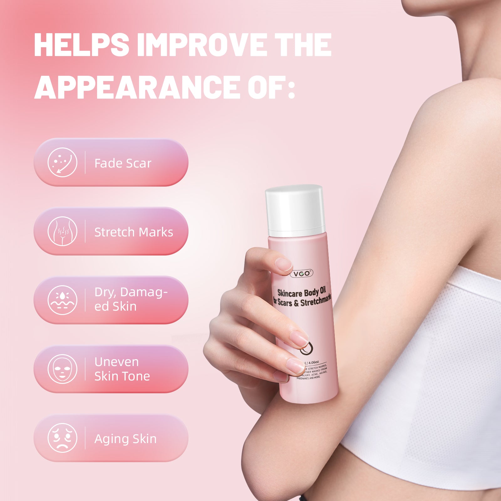 Skincare Body Oil for Scars & Stretchmarks — Vitamin E, Retinol & Natural Oils — Prime Trend Market