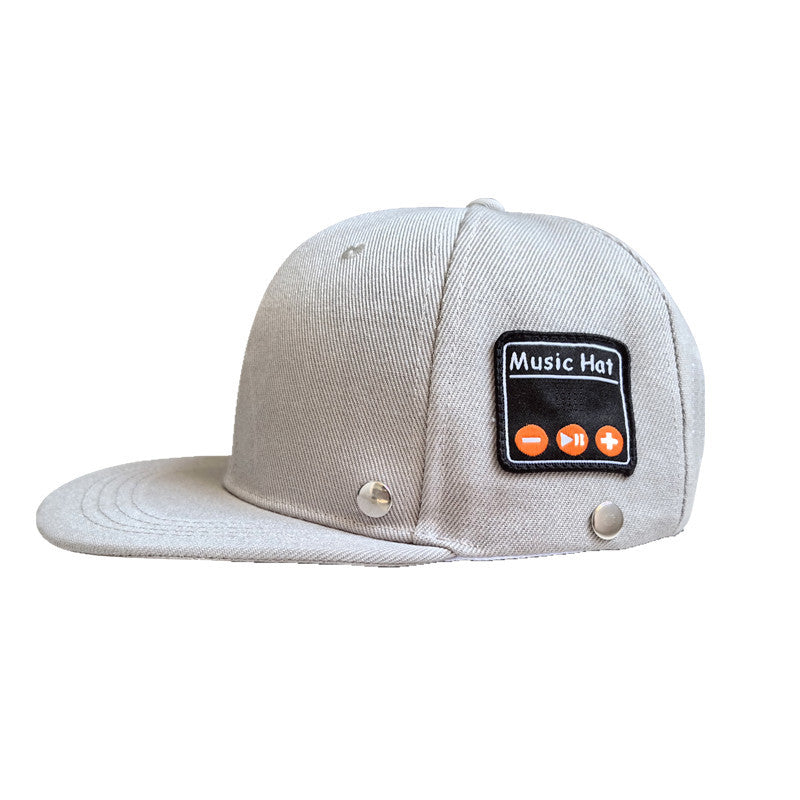 Bluetooth Music Hat | Wireless Speaker Cap | Built-In Stereo Sound | Black & Light Gray — Prime Trend Market