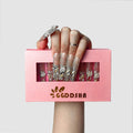 Rhinestone Crystal Cascade Press On Nails – Glitter Gradient PMMA Acrylic, Bling Luxury Nails — Prime Trend Market
