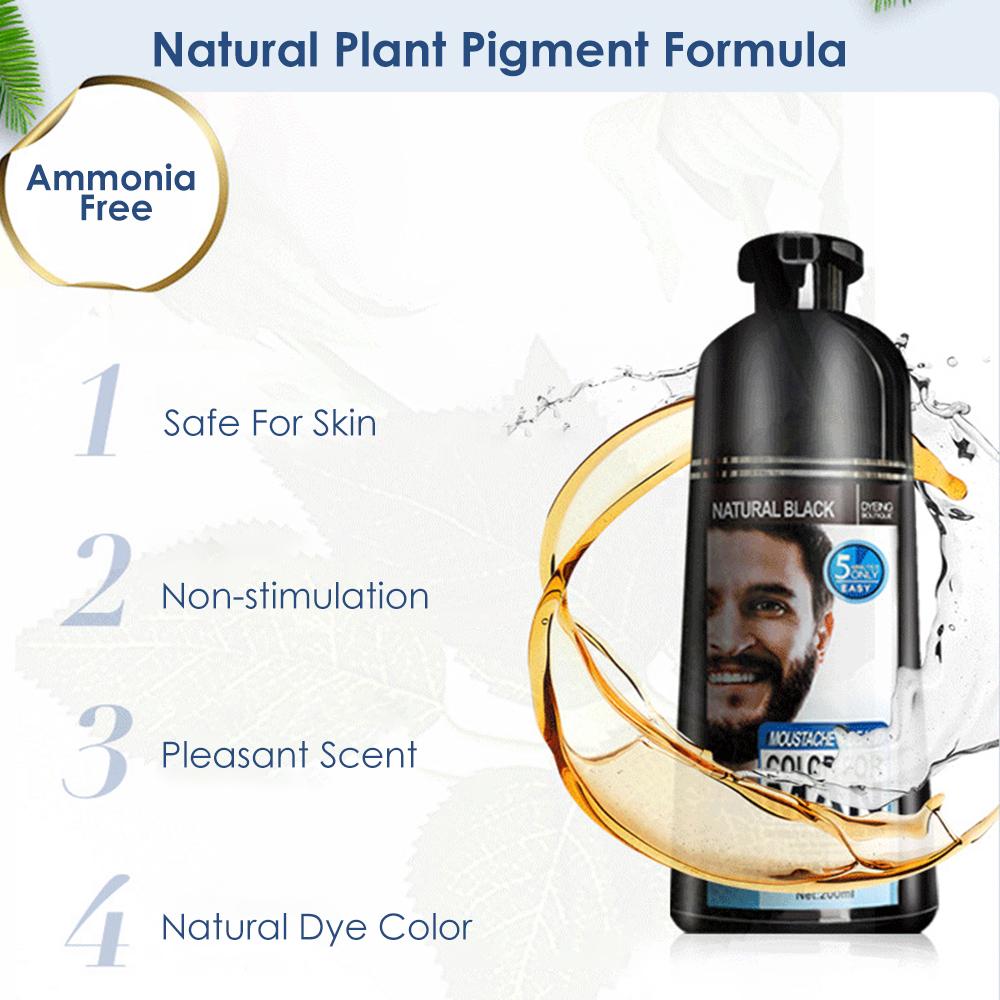 Beard & Hair Color Shampoo for Men | Natural Permanent Dye, Colors in Minutes, Long Lasting | 200ml — Prime Trend Market