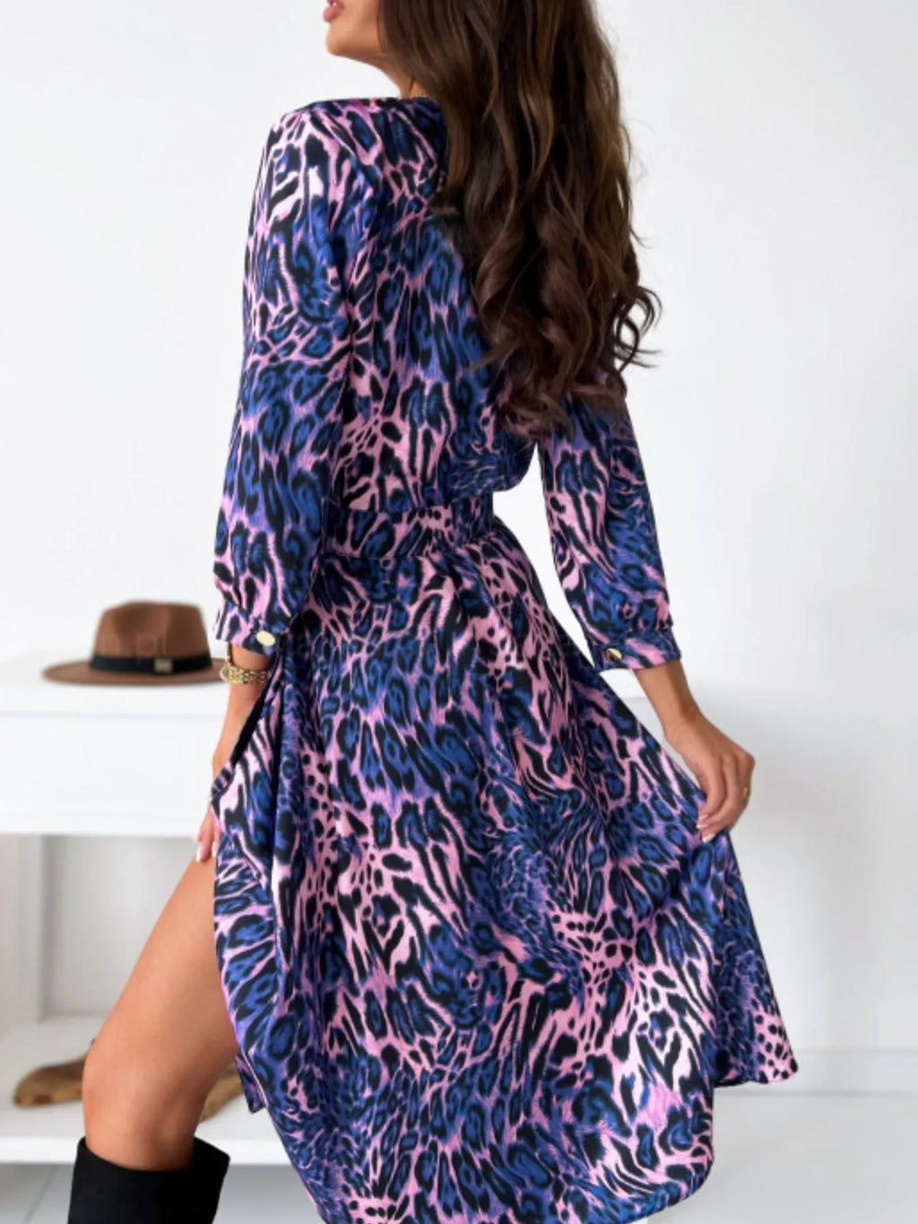 Printed Tie-Waist Midi Dress | S–2XL