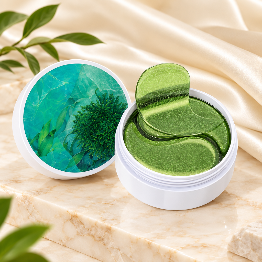 Chlorella eye mask container