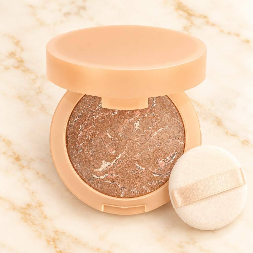 Clean studio image of the baking setting powder compact