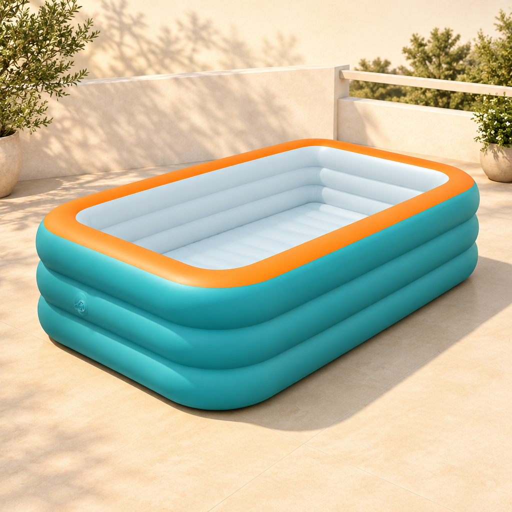 Clean studio image of the foldable inflatable pool