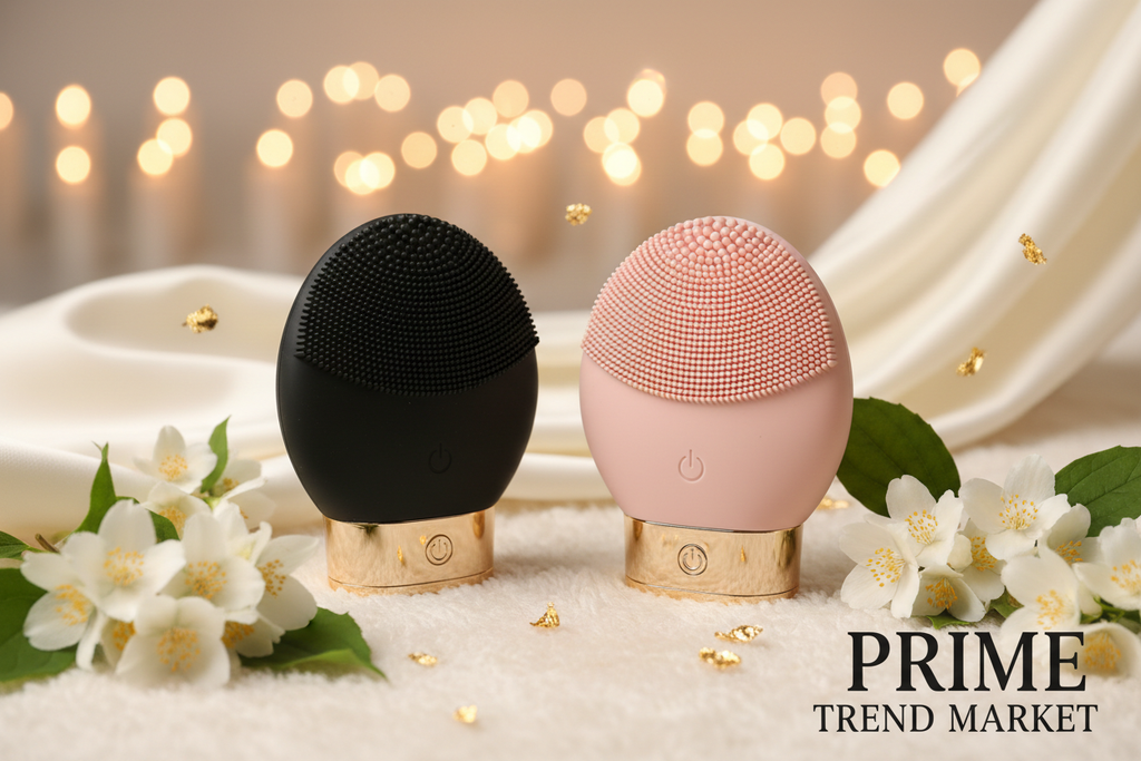 Luxury Mini Silicone Electric Face Cleansing Brush — Sonic Vibration Deep Pore Cleanser — Prime Trend Market