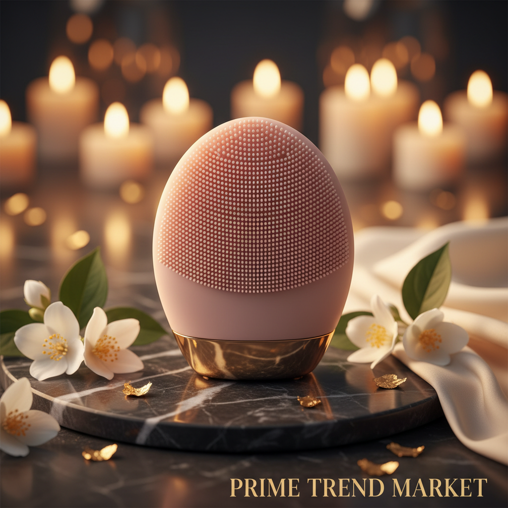 Luxury Mini Silicone Electric Face Cleansing Brush — Sonic Vibration Deep Pore Cleanser — Prime Trend Market