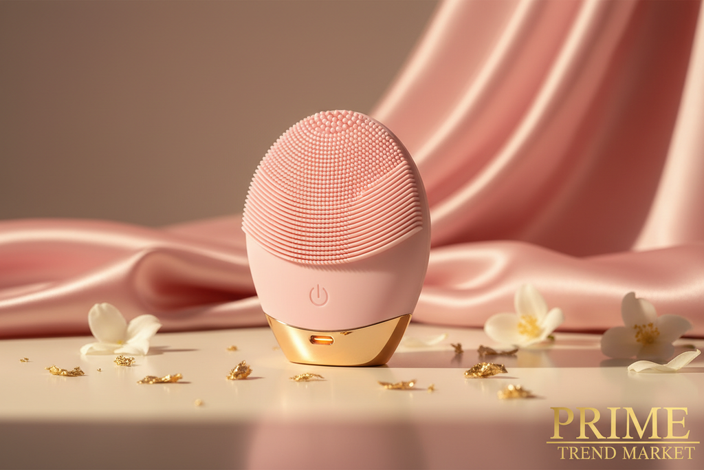Luxury Mini Silicone Electric Face Cleansing Brush — Sonic Vibration Deep Pore Cleanser — Prime Trend Market