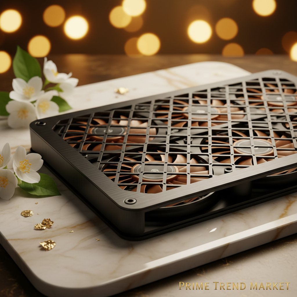 Foldable Laptop Cooling Pad & Ergonomic Stand | Dual USB Metal Mesh Radiator for Notebooks — Prime Trend Market
