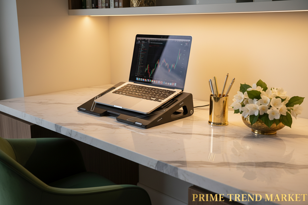 Foldable Laptop Cooling Pad & Ergonomic Stand | Dual USB Metal Mesh Radiator for Notebooks — Prime Trend Market