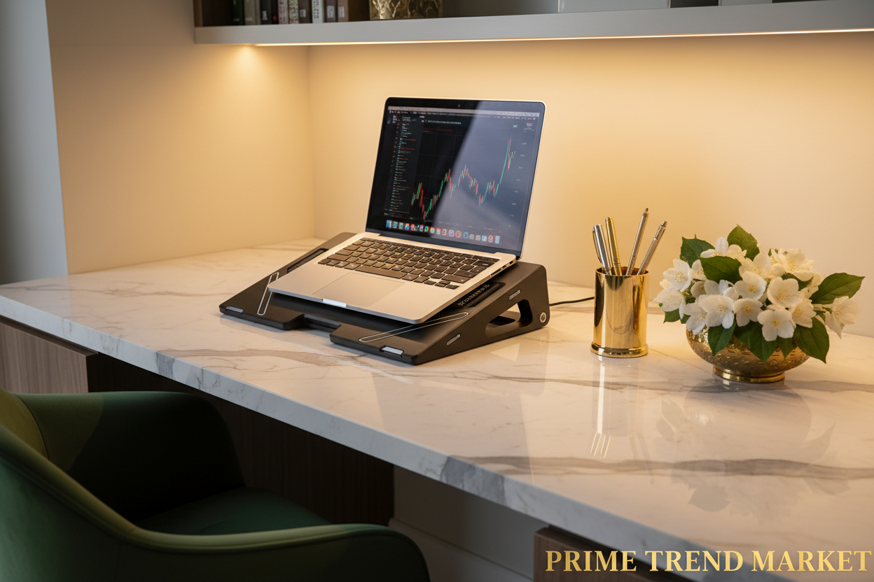 Foldable Laptop Cooling Pad & Ergonomic Stand | Dual USB Metal Mesh Radiator for Notebooks — Prime Trend Market