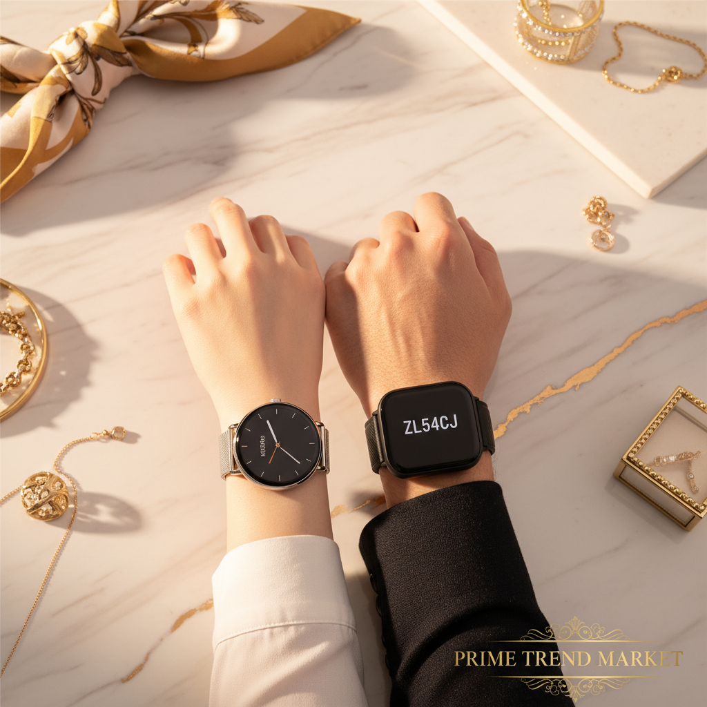 His & Hers Smartwatch Bundle – KW10Pro Luxury + ZL54CJ Square | Couples Gift Set — Prime Trend Market