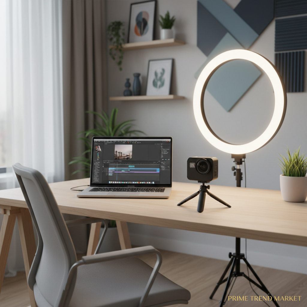 Creator studio desk setup