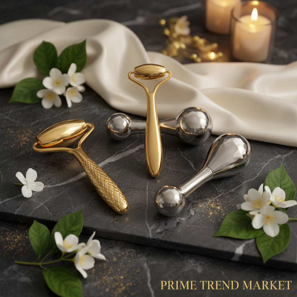 Luxury Ice Facial Massage Roller — Stainless Steel Cryo Stick for Face Lifting, Cooling & Skin Toning — Prime Trend Market