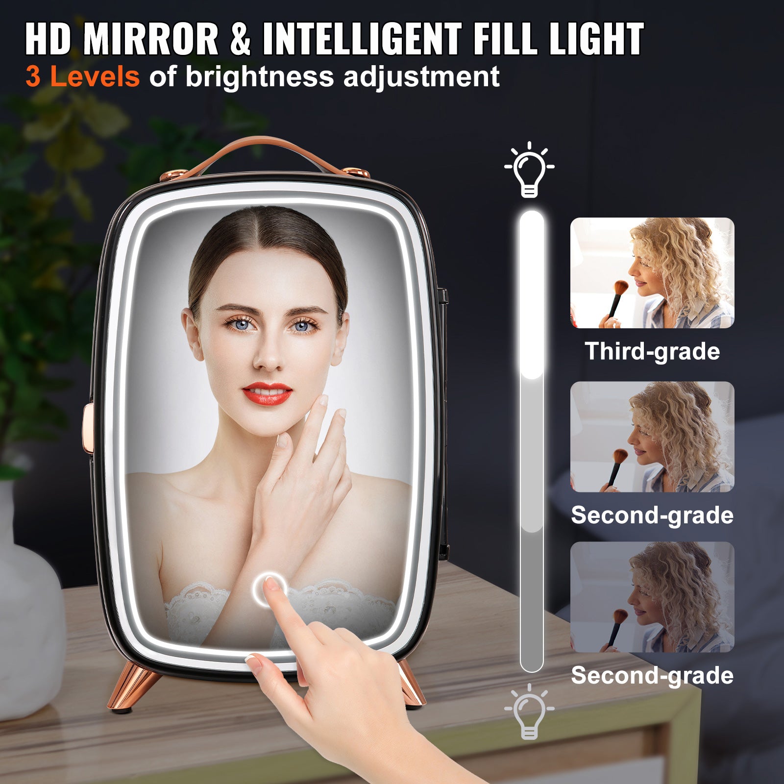 Vevor 6L Skincare Mini Fridge — LED Light, HD Mirror & AC/DC Cosmetic Refrigerator — Prime Trend Market