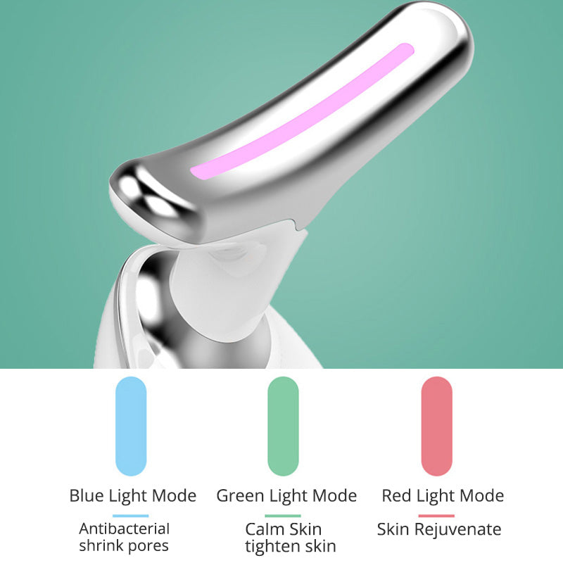 Luxury EMS Thermal Neck Lifting & Tightening Massager — Microcurrent Skin Renewal & 3-Color LED Photon Therapy — Eliza & Tuan