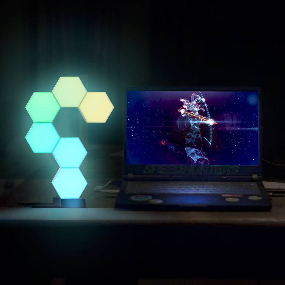 Hexagon LED Smart Light Panel | RGB App-Controlled | Touch Sensor | Modular Wall Light — Prime Trend Market