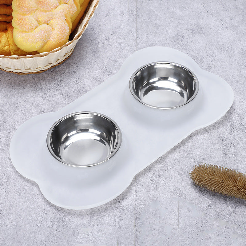 Luxury Silicone Foldable Anti-Spill Pet Double Bowl – Portable Travel Bowl for Cats & Dogs — Prime Trend Market