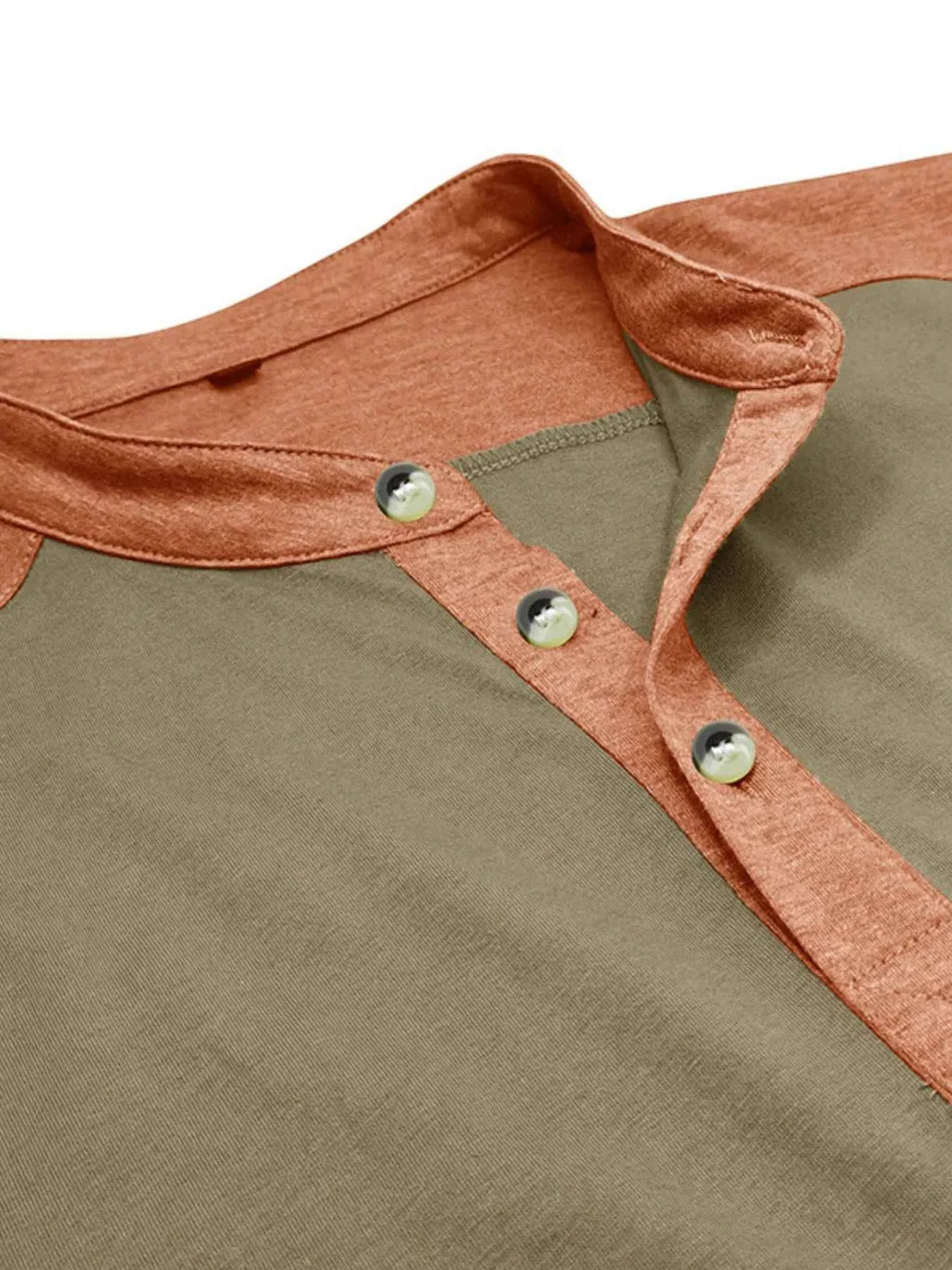 Men’s Color-Block Short-Sleeve Henley Shirt