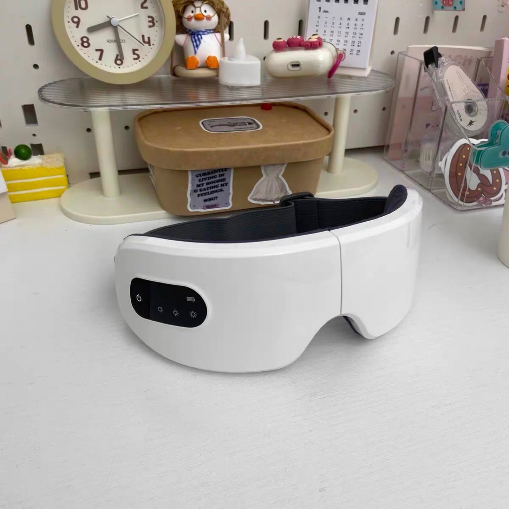 Luxury Rechargeable Eye Hydration Massage Mask — Heat Therapy, Foldable, High-End Eye Massager — Eliza & Tuan