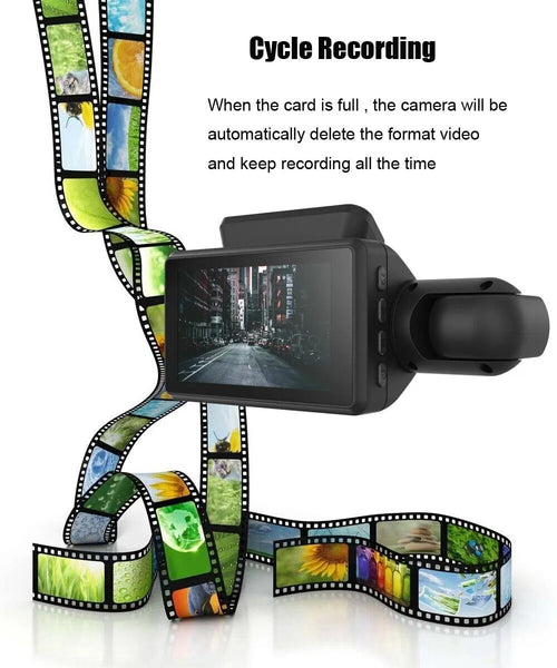 1080P Dual Lens Dash Cam | G-Sensor | Front & Interior Recording | Loop Recording — Prime Trend Market