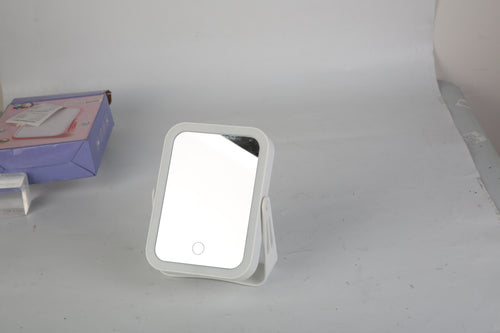 10X Magnifying LED Makeup Mirror – Double Sided, 3 Light Colors, Touch Screen, USB Rechargeable | White — Eliza & Tuan