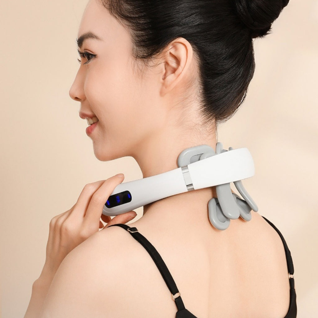 Luxury Low-Frequency Pulse Smart Cervical Massager — Neck Pain Relief, Bluetooth, USB Rechargeable — Prime Trend Market