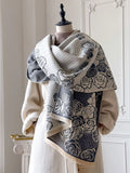 Rose-Pattern Scarf